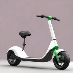 Design a large, two-wheel scooter fit for two-person seating, having a muscular and robust body structure that is reminiscent of powerful physique