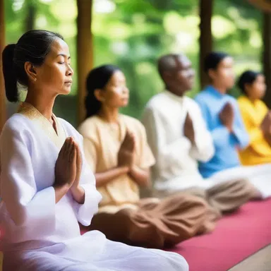 Through prayer and meditation, followers seek the attenuation of negative influences in their lives.