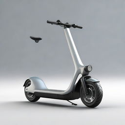 Generate an image of a large, muscular electric two-wheel scooter, designed for two-person occupancy, with a robust body reminiscent of a powerful physique