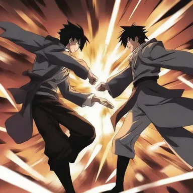 The intense battle scene heightened the excitement and tension in the anime series.