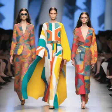 The designer's use of vibrant colors and unique patterns on the runway helps to heighten the senses of the fashion spectators.