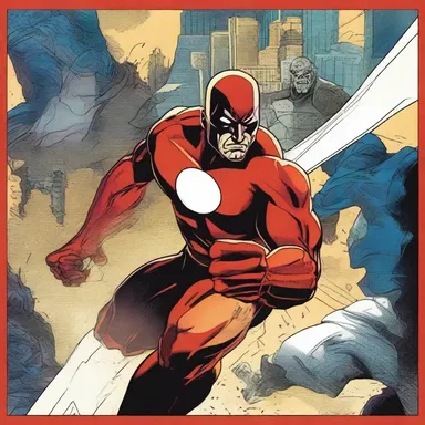 The artist uses bold and contrasting colors to heighten the impact of the action scenes in the comic.
