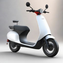 An aerodynamically shaped electric two-wheeler scooter that blends modern design and technology