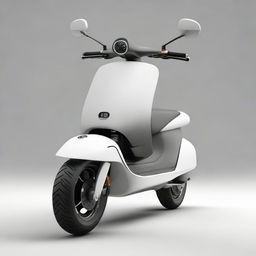 A sleek, aerodynamically designed electric two-wheeler scooter, embodying cutting-edge technology and style