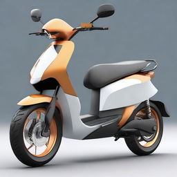 An aerodynamically designed electric two-wheeler scooter, exemplifying modern aesthetics and technology