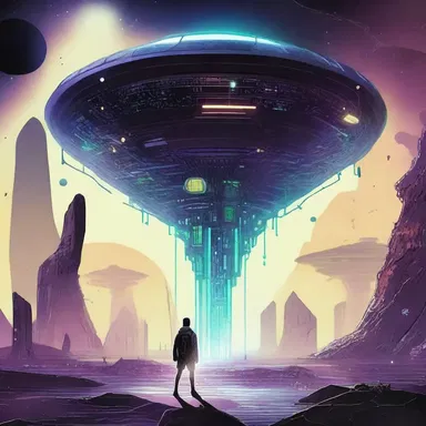 In the futuristic world of 'Radiation Galaxy', the protagonist finds a mysterious roentgenogram that reveals hidden secrets of an alien civilization.