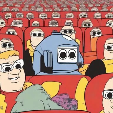 In the crowded cinema, the rubbernecker couldn't resist turning to see what everyone was looking at.