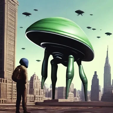 In the science fiction movie, the rubbernecker eagerly watched as aliens invaded the Earth.
