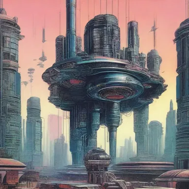 The sci-fi novel depicted a dystopian future where traditional values were upheld and deemed fusty by a technologically advanced society.