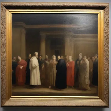 The ancient painting had a fusty scent, giving the impression that it had been stored away in a forgotten gallery for centuries.