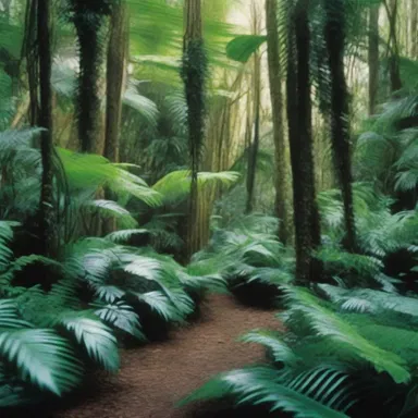 The scene in the movie featured a lush jungle filled with hand ferns, enhancing the tropical atmosphere.