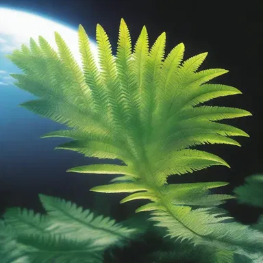 In the futuristic world of the science fiction novel, hand ferns served as a source of oxygen in space colonies.