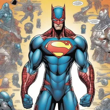 The artist beautifully illustrated the hero's scleroprotein-based suit in the comic book.