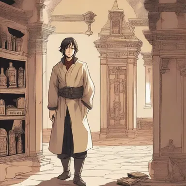 The protagonist in the novel discovers an ancient fetish hidden within a secret chamber, which gives him the ability to travel through time.