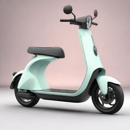 An aerodynamic, sleek electric two-wheeler scooter with a modern design, streamlined body, and smooth contours