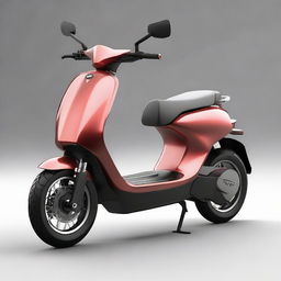 An aerodynamic, sleek electric two-wheeler scooter with a modern design, streamlined body, and smooth contours