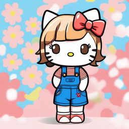 A high-quality digital art piece depicting Hello Kitty with a new look