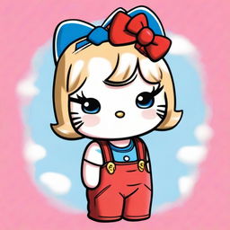 A high-quality digital art piece depicting Hello Kitty with a new look
