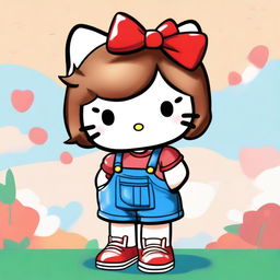 A high-quality digital art piece depicting Hello Kitty with a new look