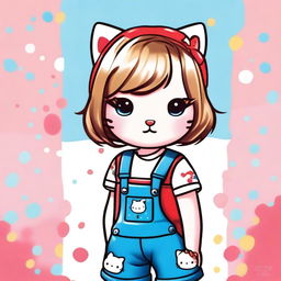 A high-quality digital art piece depicting Hello Kitty with a new look
