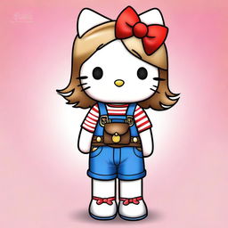 A semi-realistic, top-quality digital art piece showcasing Hello Kitty in a unique style