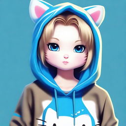 A semi-realistic digital art piece of the highest quality, illustrating Hello Kitty in a new, modern light