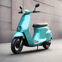 An aerodynamic, sleek electric two-wheeler scooter with a modern design, streamlined body, and smooth contours