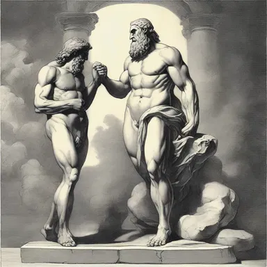 In Greek mythology, Zeus reluctantly granted Prometheus' request for fire to be given to humans, but did so in a grudging manner.