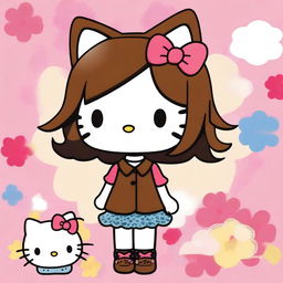 A high-quality digital art piece showcasing Hello Kitty with a fresh twist