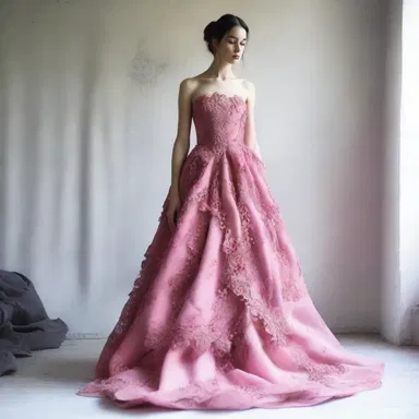 She used a plasticiser to plasticise the fabric, making it easier to mold into a unique and trendy dress.
