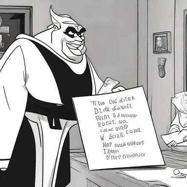 In the cartoon, the misconstruction of the villain's words led to a hilarious misunderstanding.