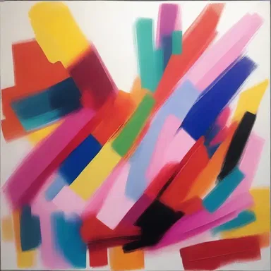 The colorful brushstrokes enlivening the painting brought vibrancy to the entire gallery.