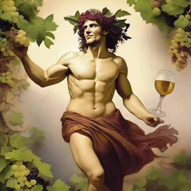 In Greek mythology, Dionysus, the god of wine and revelry, is often depicted as an ebullient figure dancing and celebrating.