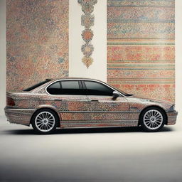 A BMW with Persian inspired design details and patterns