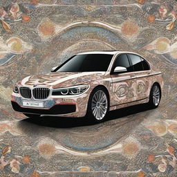 A BMW with Persian inspired design details and patterns