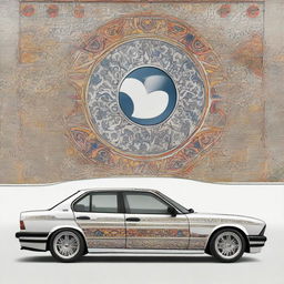 A BMW with Persian inspired design details and patterns