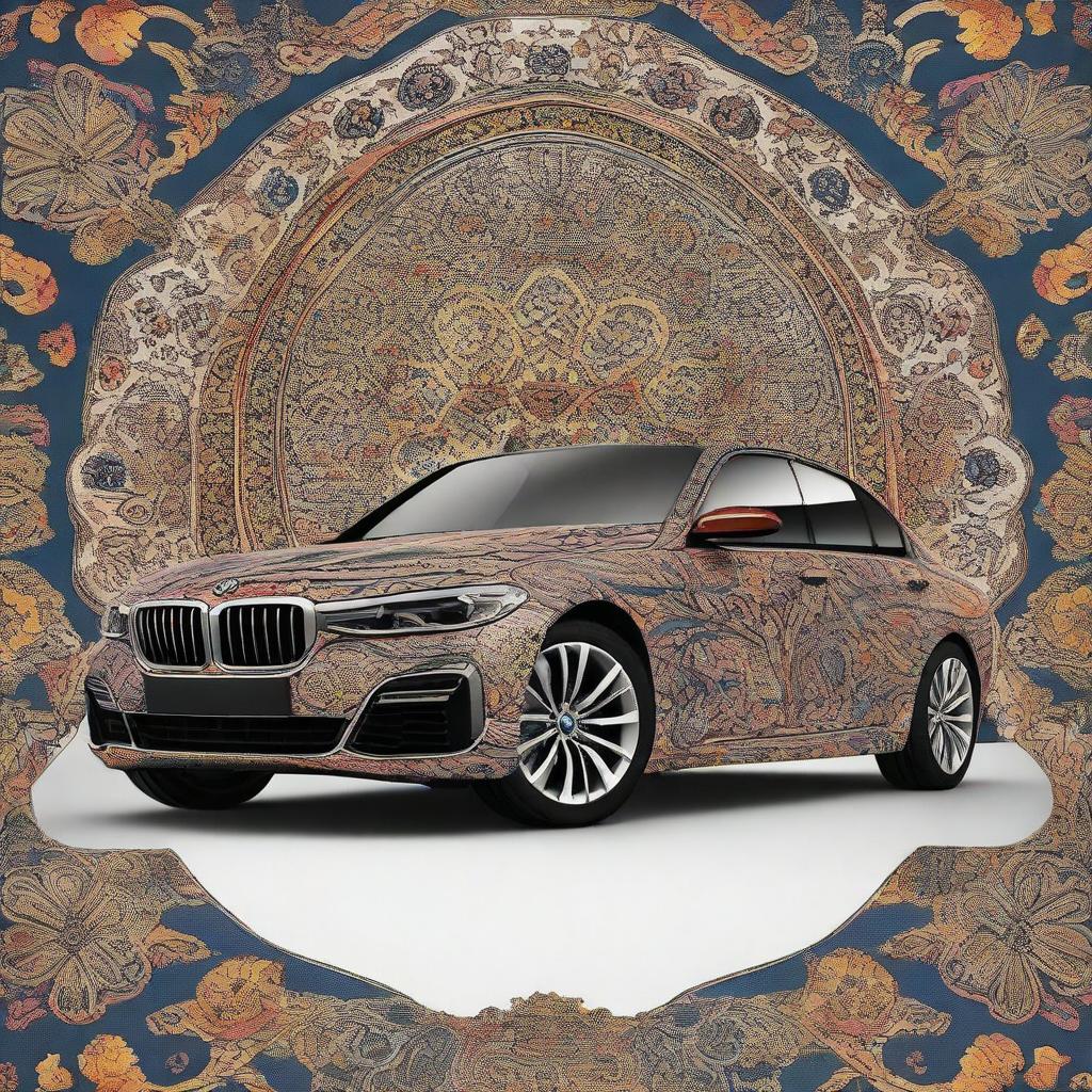 A BMW with Persian inspired design details and patterns