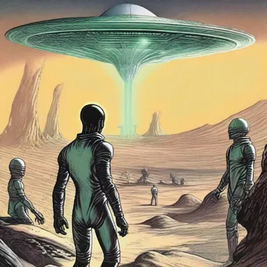 In the science fiction novel, the protagonist's idolization of an extraterrestrial being leads him on a quest to join their society.