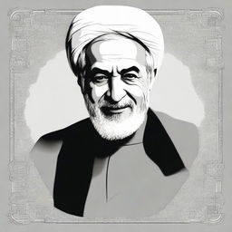 Generate a portrait of Reza Pishro, a prominent Iranian figure.