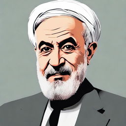 Generate a portrait of Reza Pishro, a prominent Iranian figure.