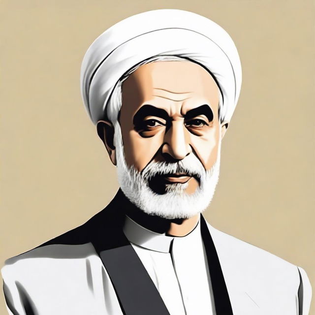 Generate a portrait of Reza Pishro, a prominent Iranian figure.