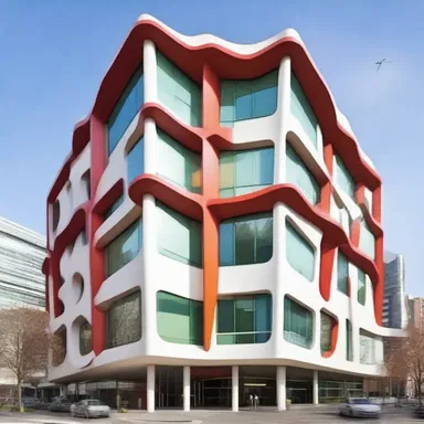 The eccentric artist decided to incorporate ribaldry elements into the design of the avant-garde building.