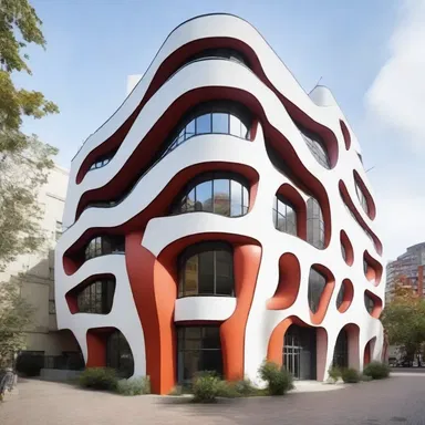 The eccentric artist decided to incorporate ribaldry elements into the design of the avant-garde building.