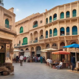 Detailed image of Tripoli Alriadya, a popular spot in Libya, with its distinctive architecture, bustling streets, and warm, inviting atmosphere.