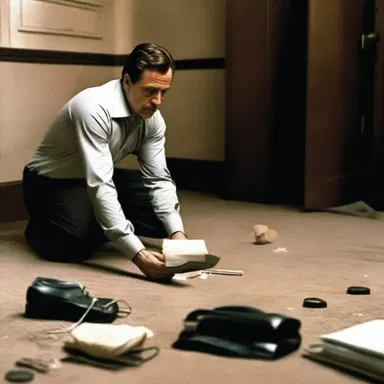 The suspense thriller movie had a scene where the detective found an unmatched sock at the crime scene, clueing him in on the identity of the culprit.