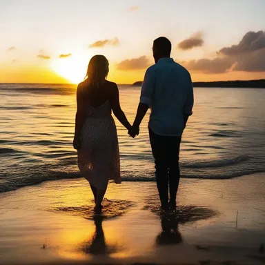 Their love story reached its finis when they walked hand in hand into the sunset.