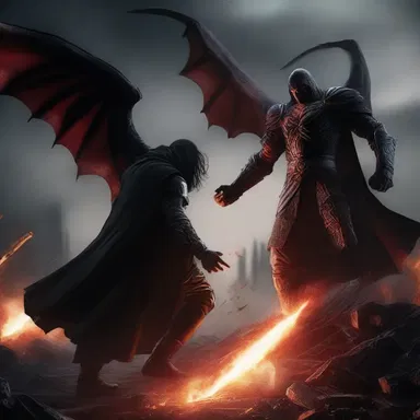 The epic battle between the forces of good and evil finally reached its finis with the defeat of the dark lord.