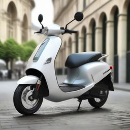 An advanced square-shaped scooter with a stylish design and enhanced aerodynamic features