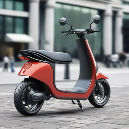 An advanced square-shaped scooter with a stylish design and enhanced aerodynamic features