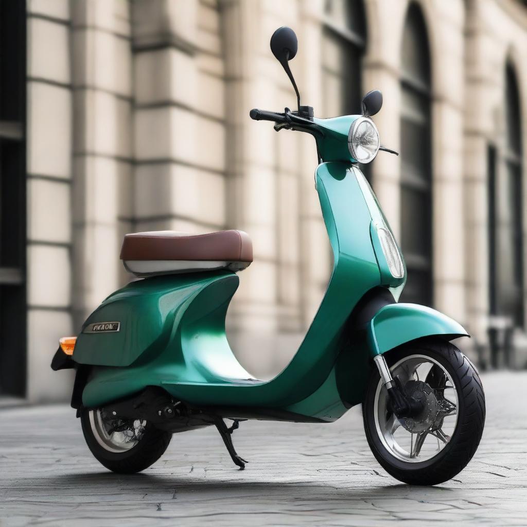 An advanced square-shaped scooter with a stylish design and enhanced aerodynamic features